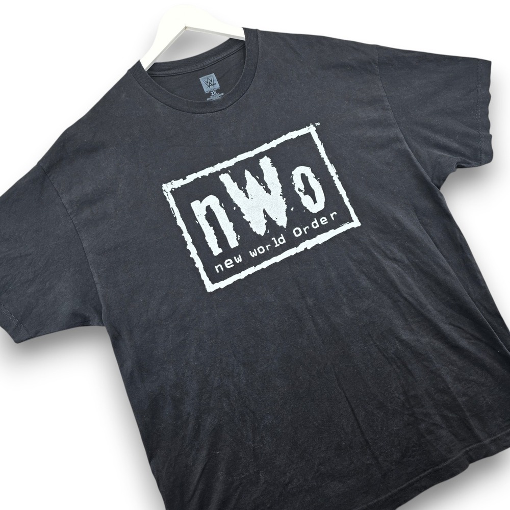 WWE Authentic nWo New World Order Shirt Mens 2X Black Cotton Graphic Tee 2018